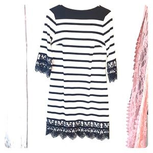 Black and white women’s dress